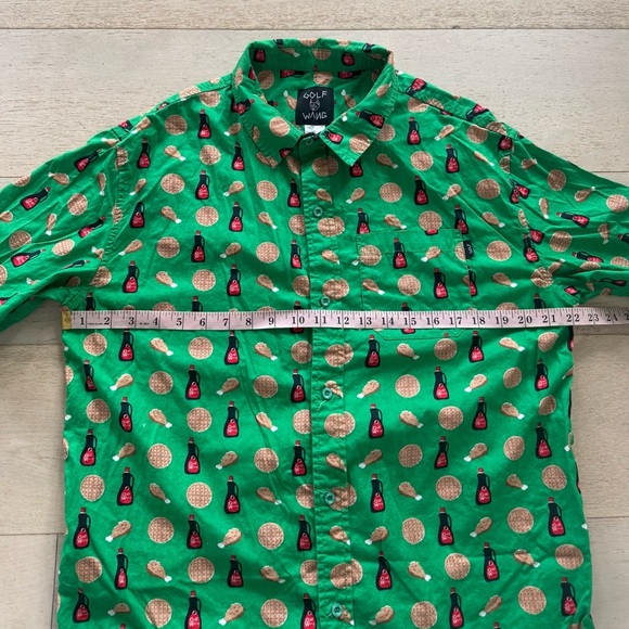 Golf Wang Tyler The Creator chicken waffles  Print Button Up Shirt Rare XL - Picture 4 of 5